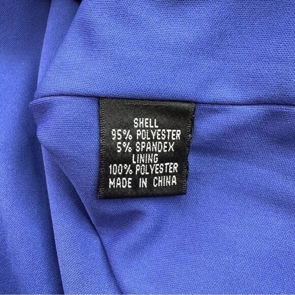 ADRIANNA PAPELL Cornflower Blue Ruched Pleated Dress Sheath Cocktail Size 6 - Picture 7 of 15